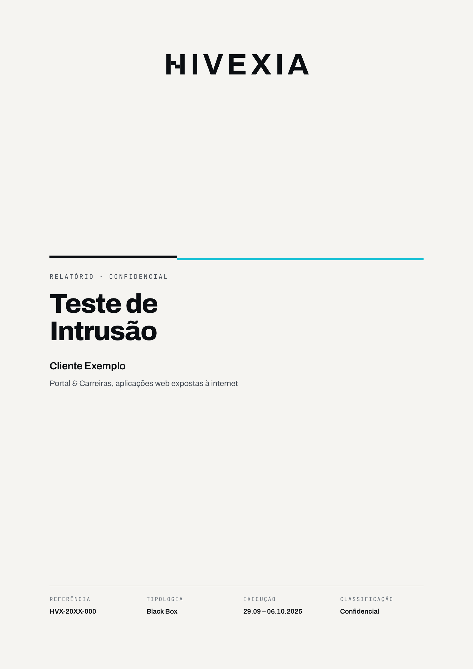 Report cover page